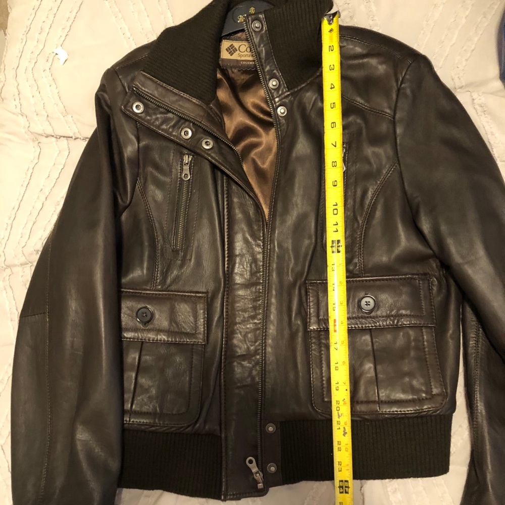Leather biker jacket - Picture 7 of 8